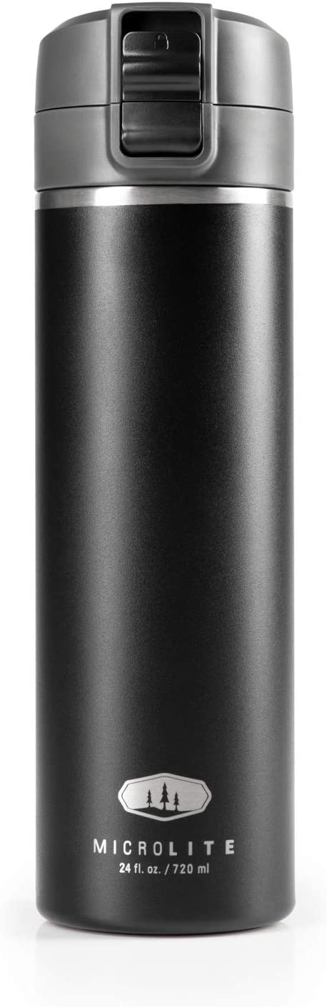 GSI Microlite 720 Flip Isolierflasche in Schwarz | S4 Supplies