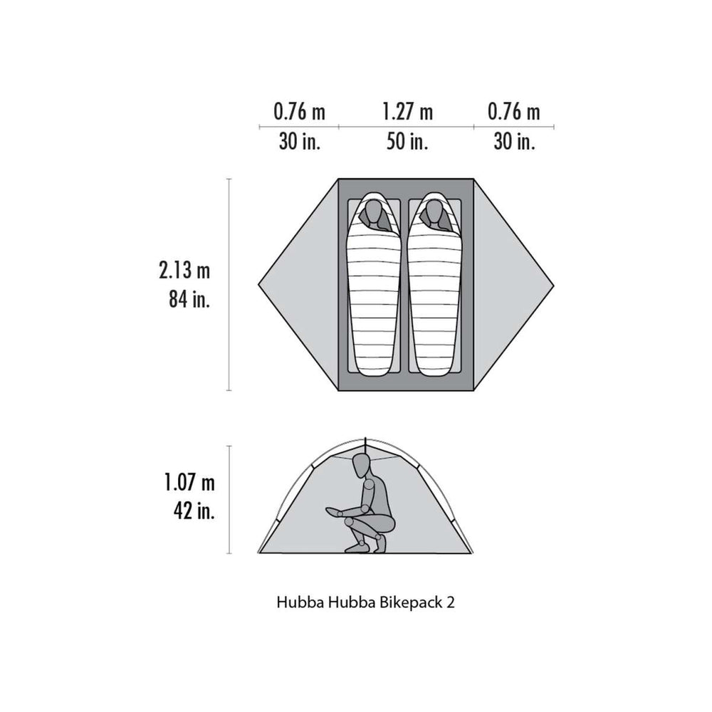 MSR Hubba Hubba™ Bikepack 2Personen-Zelt