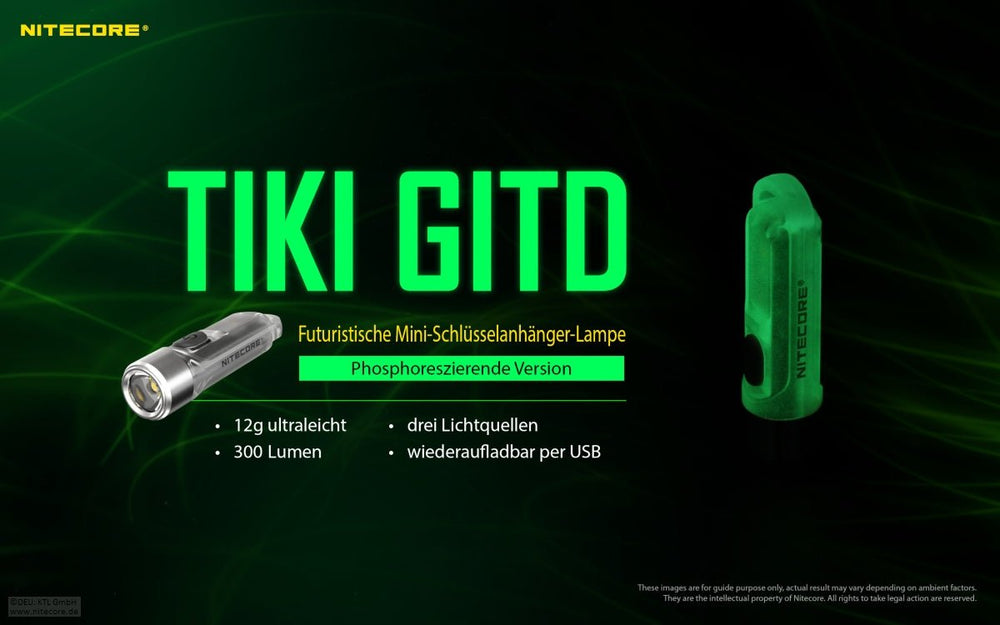 Nitecore  TIKI GITD- glow in the dark | S4 Supplies