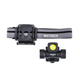 NEXTORCH oStar - Wetterfeste LED-Stirnlampe mit Montageplatte für NVG-Montage an Einsatzhelmen