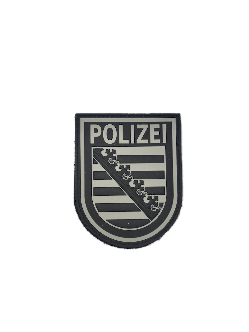 Ärmelabzeichen Polizei Sachsen(Tactical / grau-schwarz)